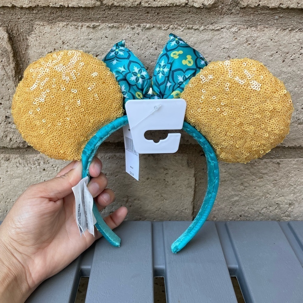NWT Disney Parks Mickey Ears Lemon Blue and Yellow​​​​​​ - Picture 3 of 6